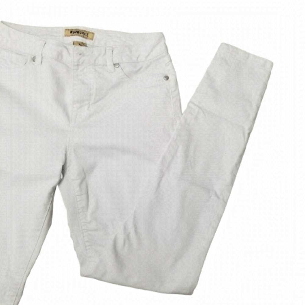 SKINNY Jeans Cotton Blend Stretch White Denim Size 9/10